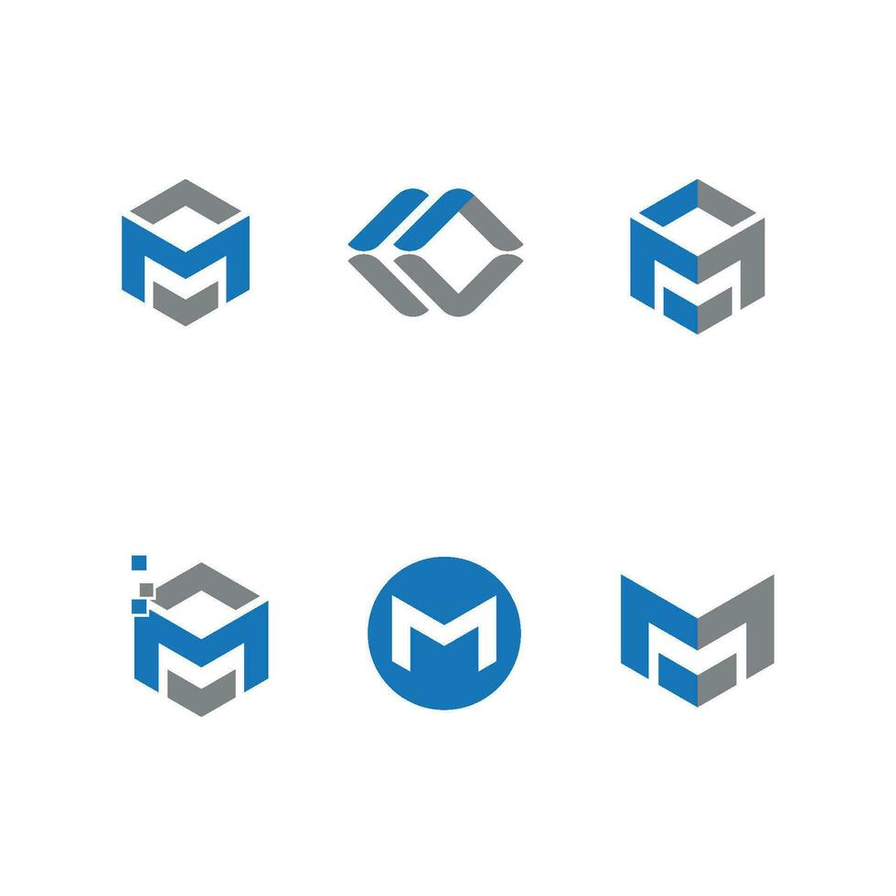 M Letter Logo Template vector