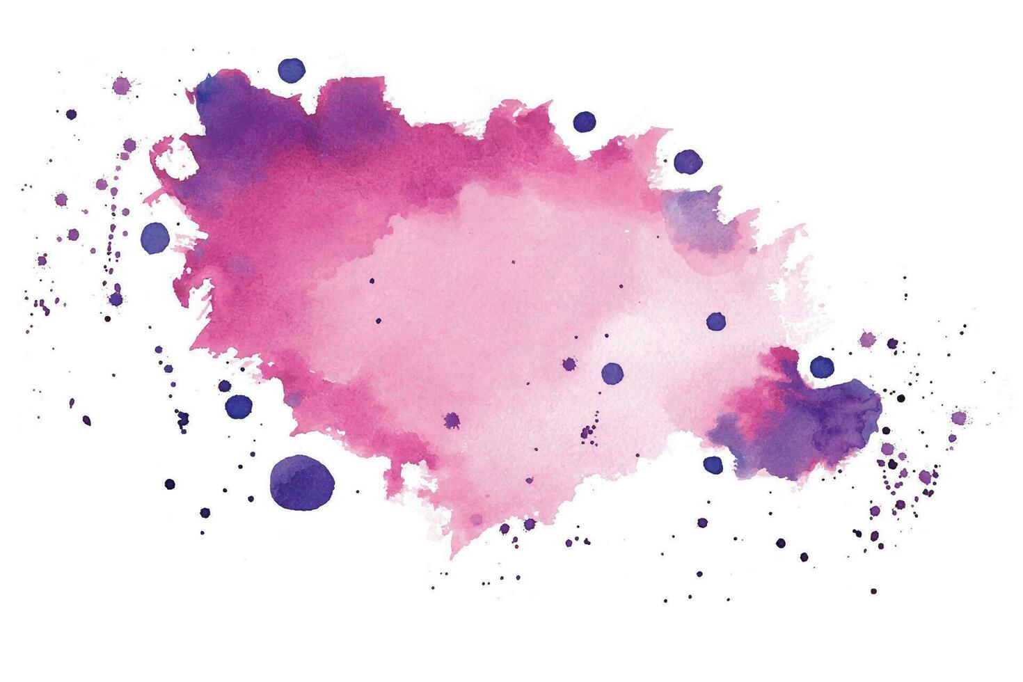 Bright colorful watercolor splash splatter stain brush strokes on white background. Modern vibrant aquarelle spot. Rainbow trendy isolated design on white. Element. Vector watercolor illustration.
