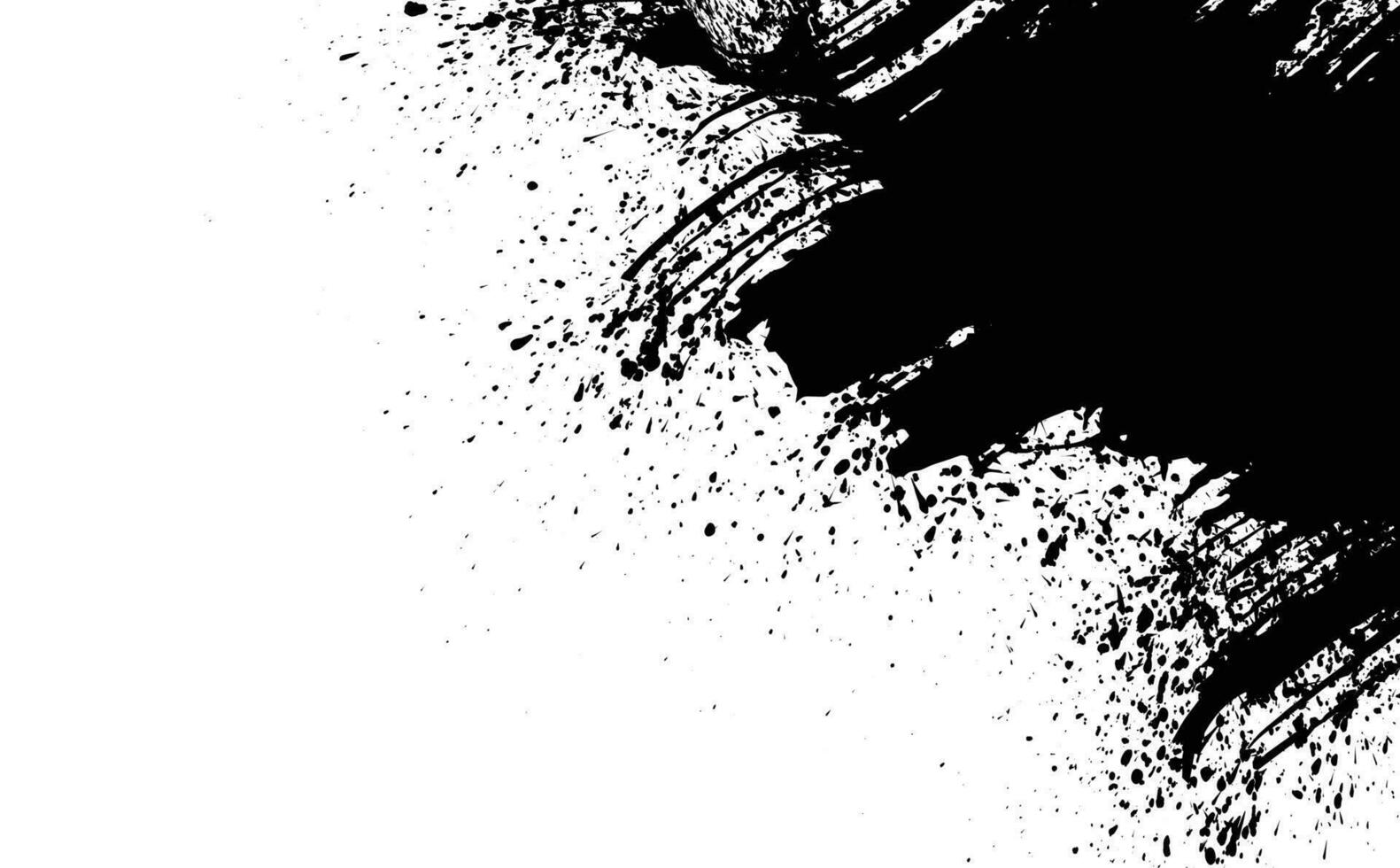 art black ink abstract brush stroke paint background vector