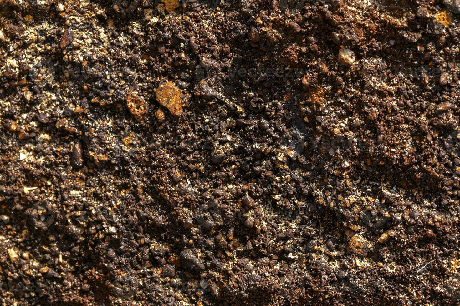 Background of a stone and metal texture. The perfect combination of strength and elegance. photo