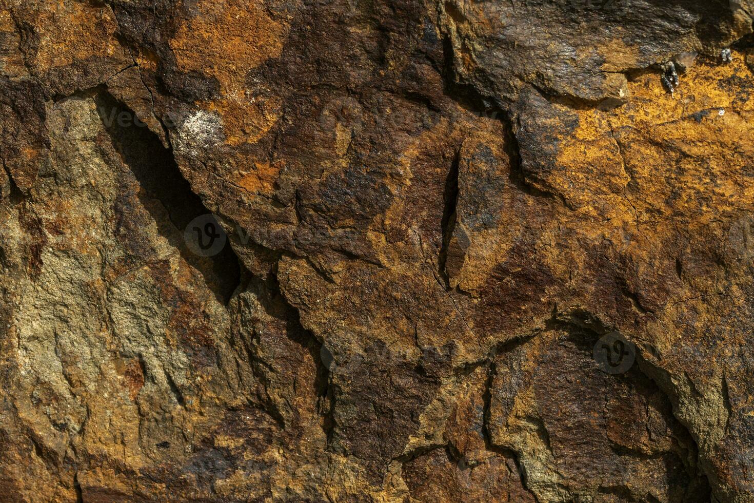 Background of a stone and metal texture. The perfect combination of strength and elegance. photo