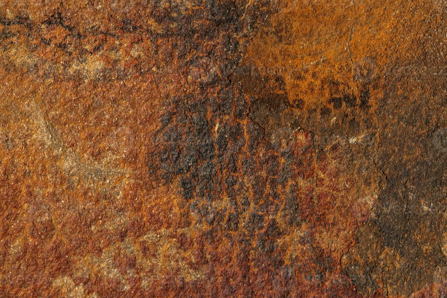 Background of a stone and metal texture. The perfect combination of strength and elegance. photo