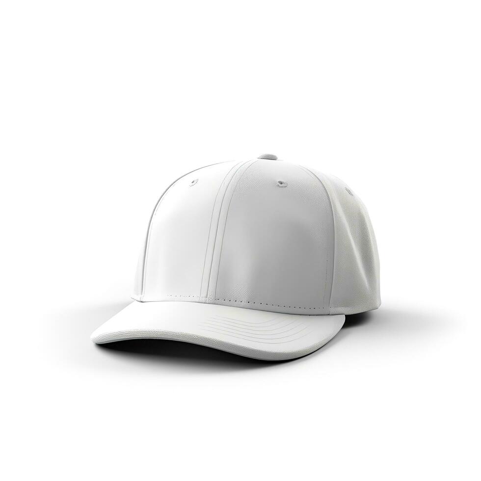 front view white hat mockup, generative ai photo