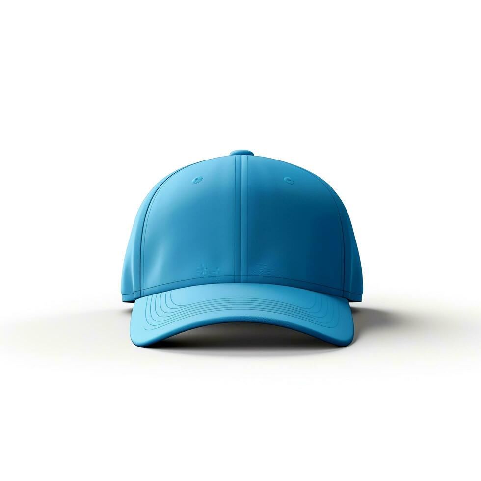 front view blue hat mockup, generative ai photo