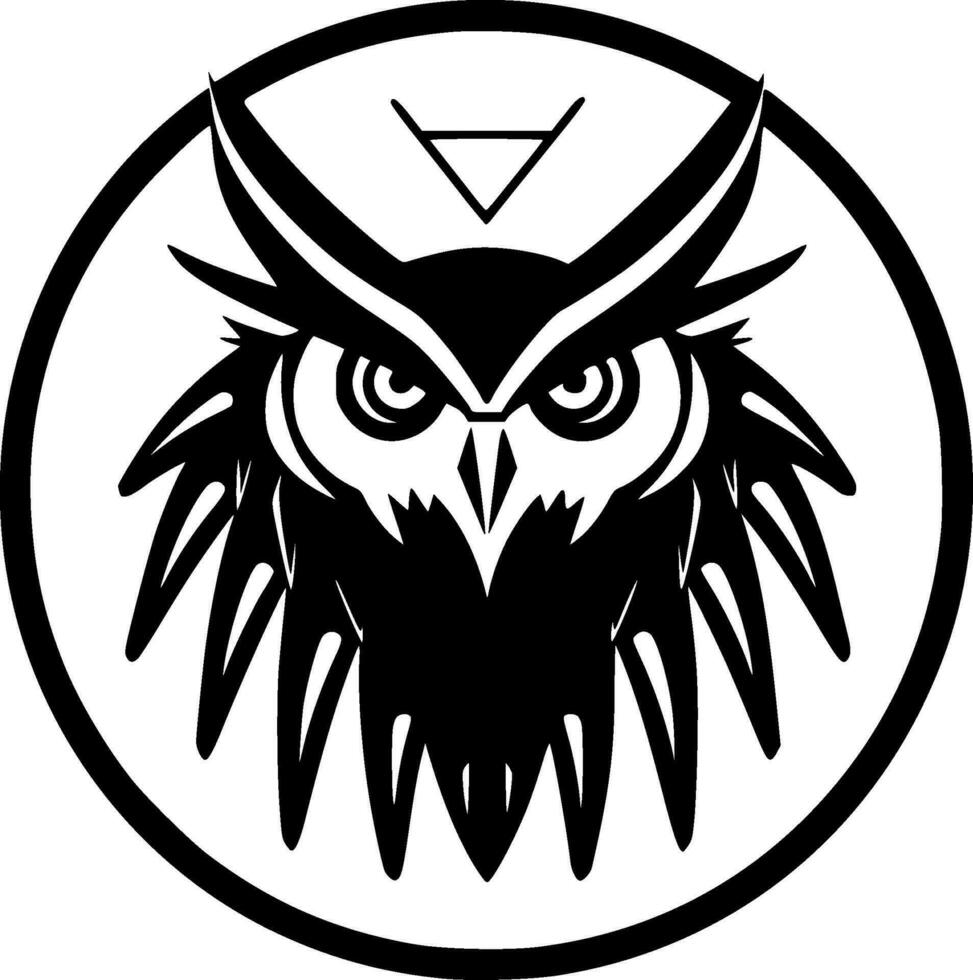 Owl, Minimalist and Simple Silhouette - Vector illustration