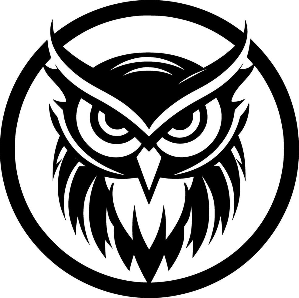 Owl, Minimalist and Simple Silhouette - Vector illustration