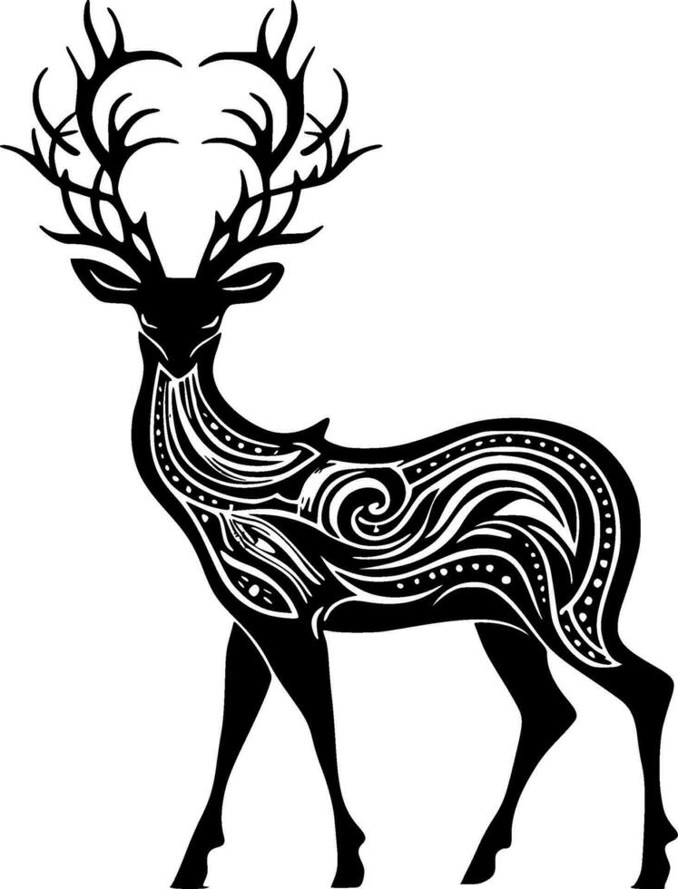 Reindeer - High Quality Vector Logo - Vector illustration ideal for T-shirt graphic