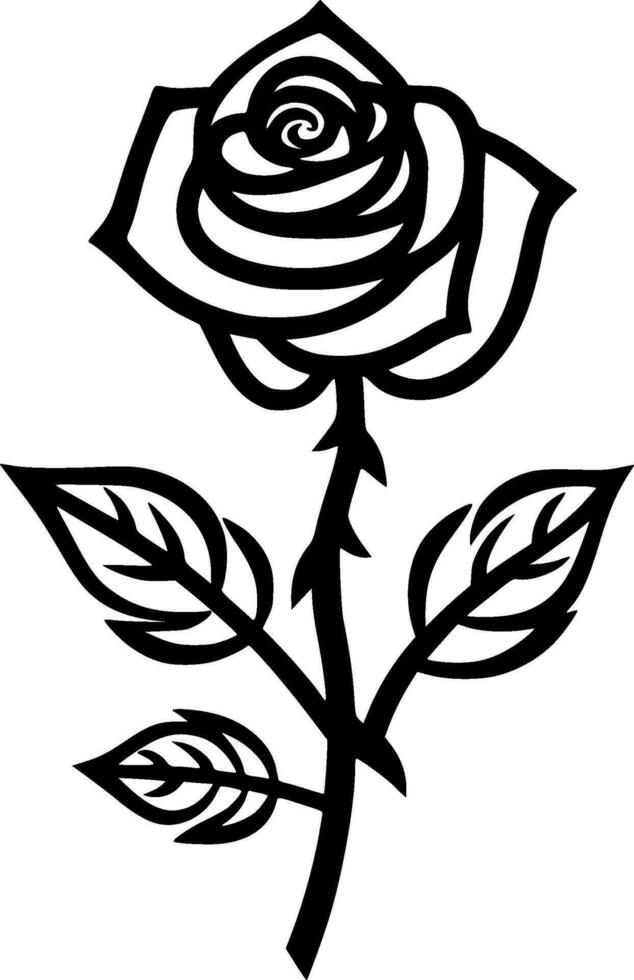 Rose - High Quality Vector Logo - Vector illustration ideal for T-shirt graphic