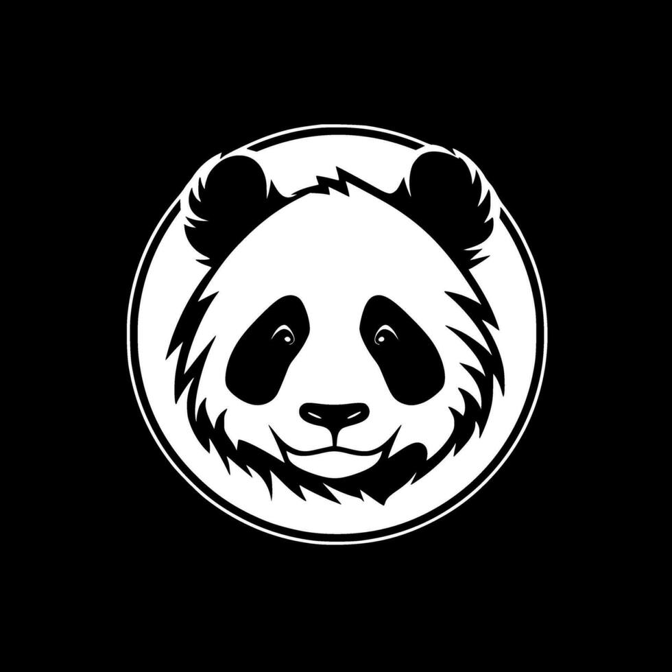 Panda, Minimalist and Simple Silhouette - Vector illustration