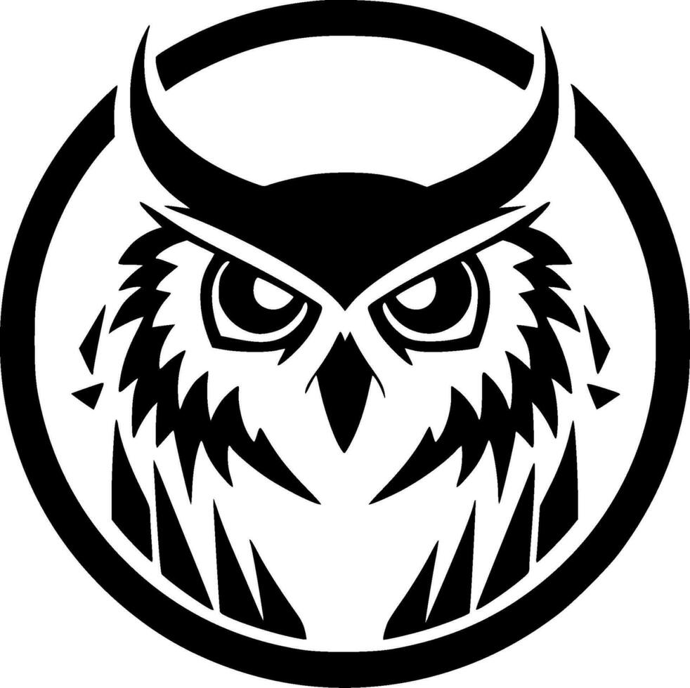 Owl, Minimalist and Simple Silhouette - Vector illustration