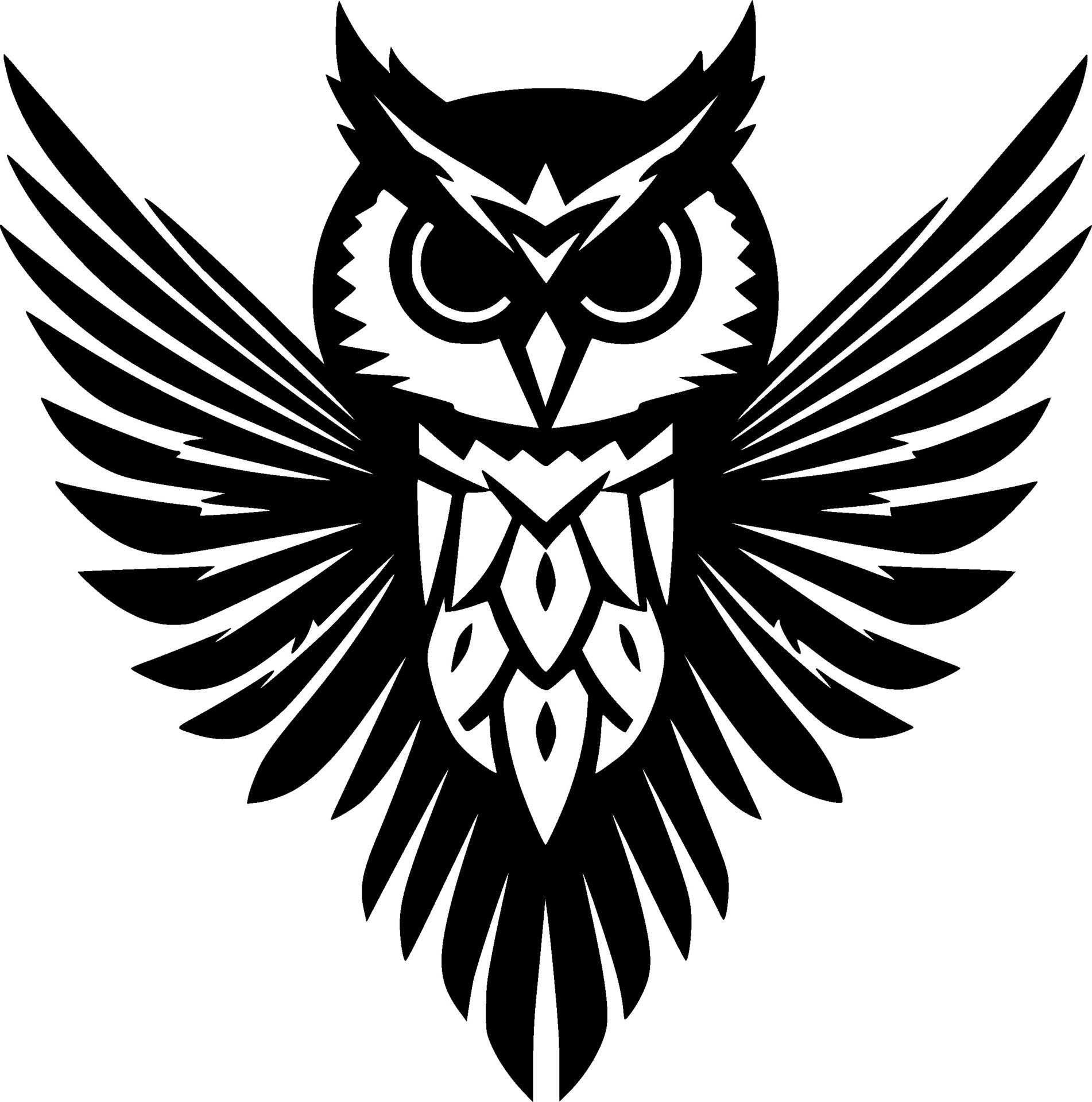 Owl, Black and White Vector illustration 33264430 Vector Art at Vecteezy