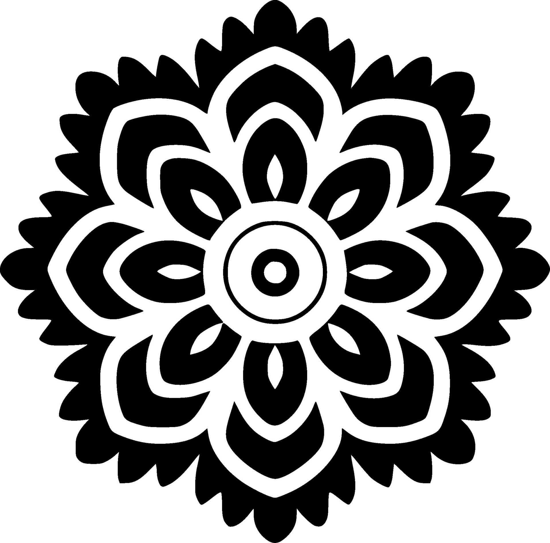 Mandala, Black and White Vector illustration 33264462 Vector Art at