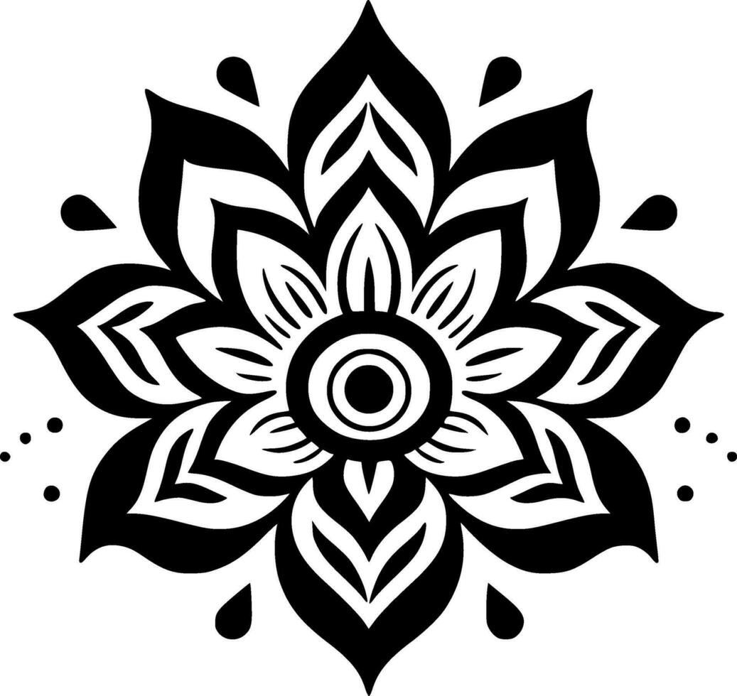 Mandala, Minimalist and Simple Silhouette - Vector illustration