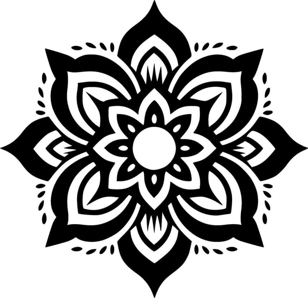 Mandala, Minimalist and Simple Silhouette - Vector illustration