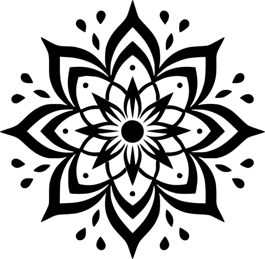Mandala - Minimalist and Flat Logo - Vector illustration