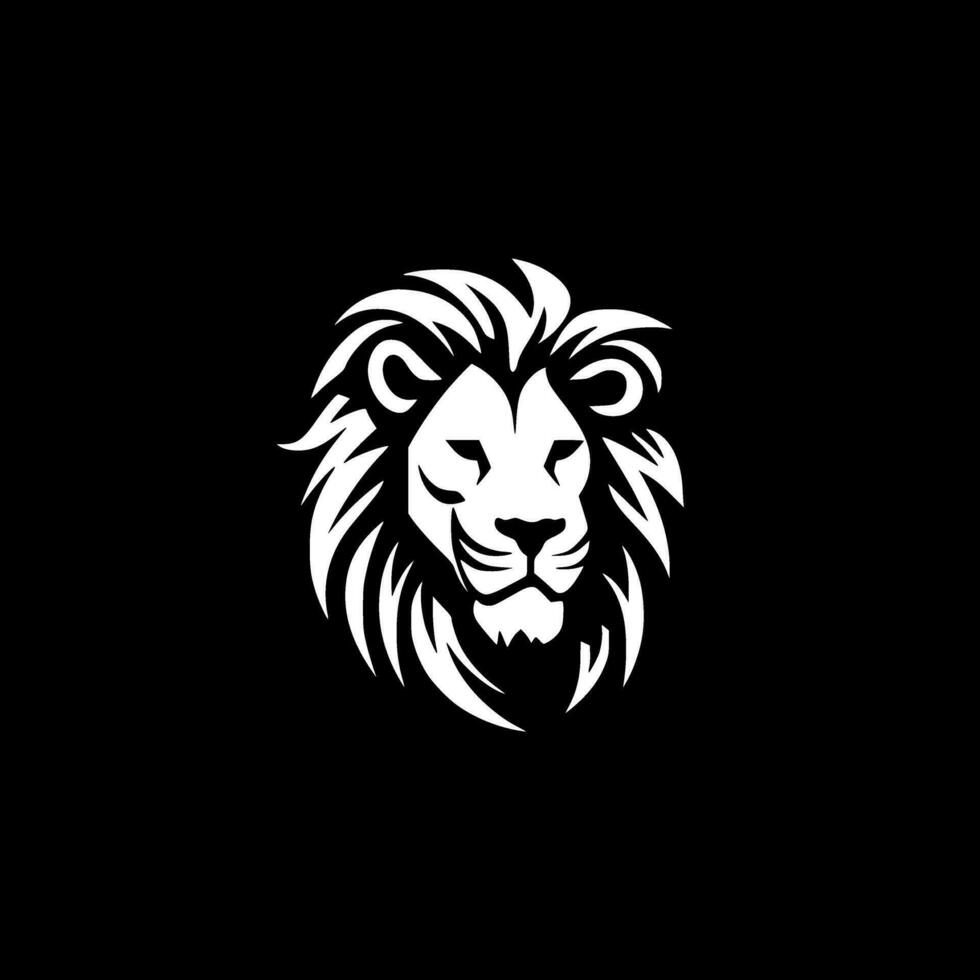 Lion, Minimalist and Simple Silhouette - Vector illustration