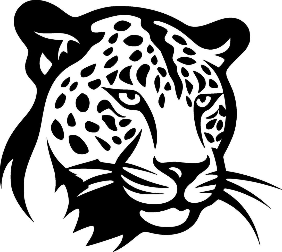 leopardo - minimalista y plano logo - vector ilustración