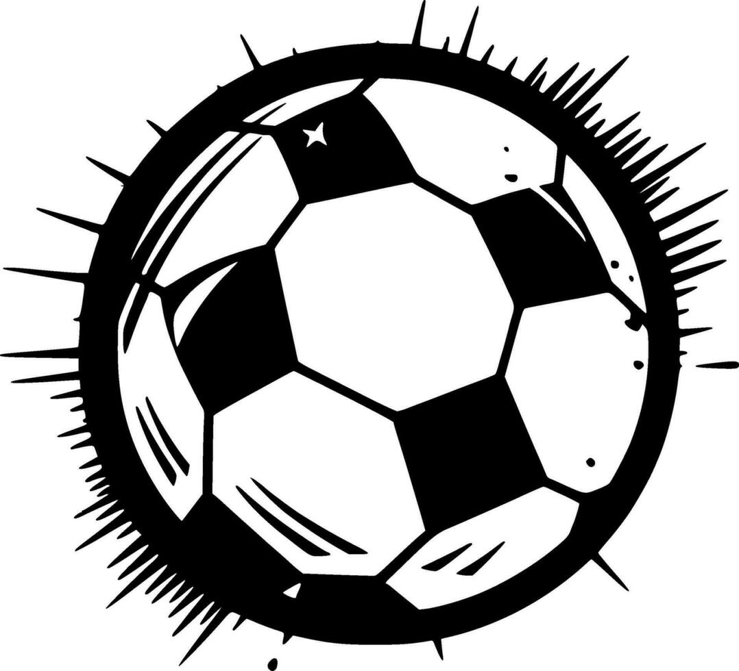 Football, Minimalist and Simple Silhouette - Vector illustration