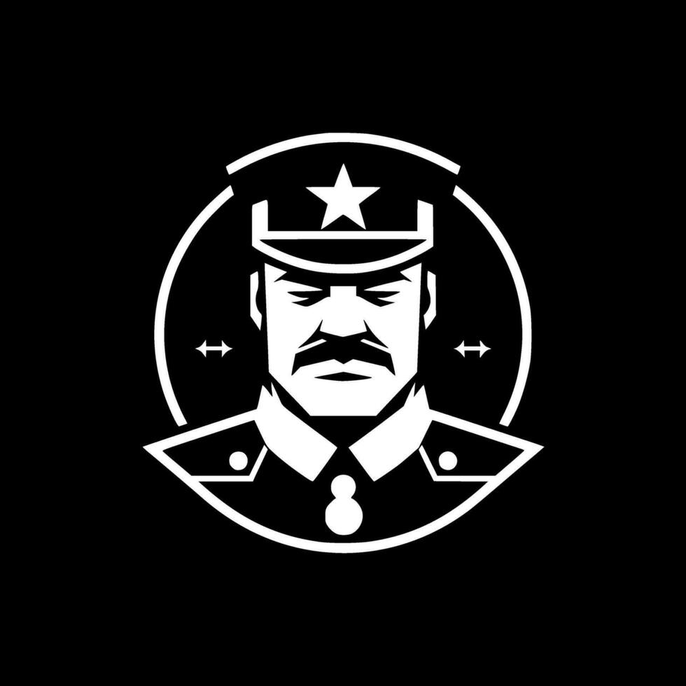 ejército, negro y blanco vector ilustración