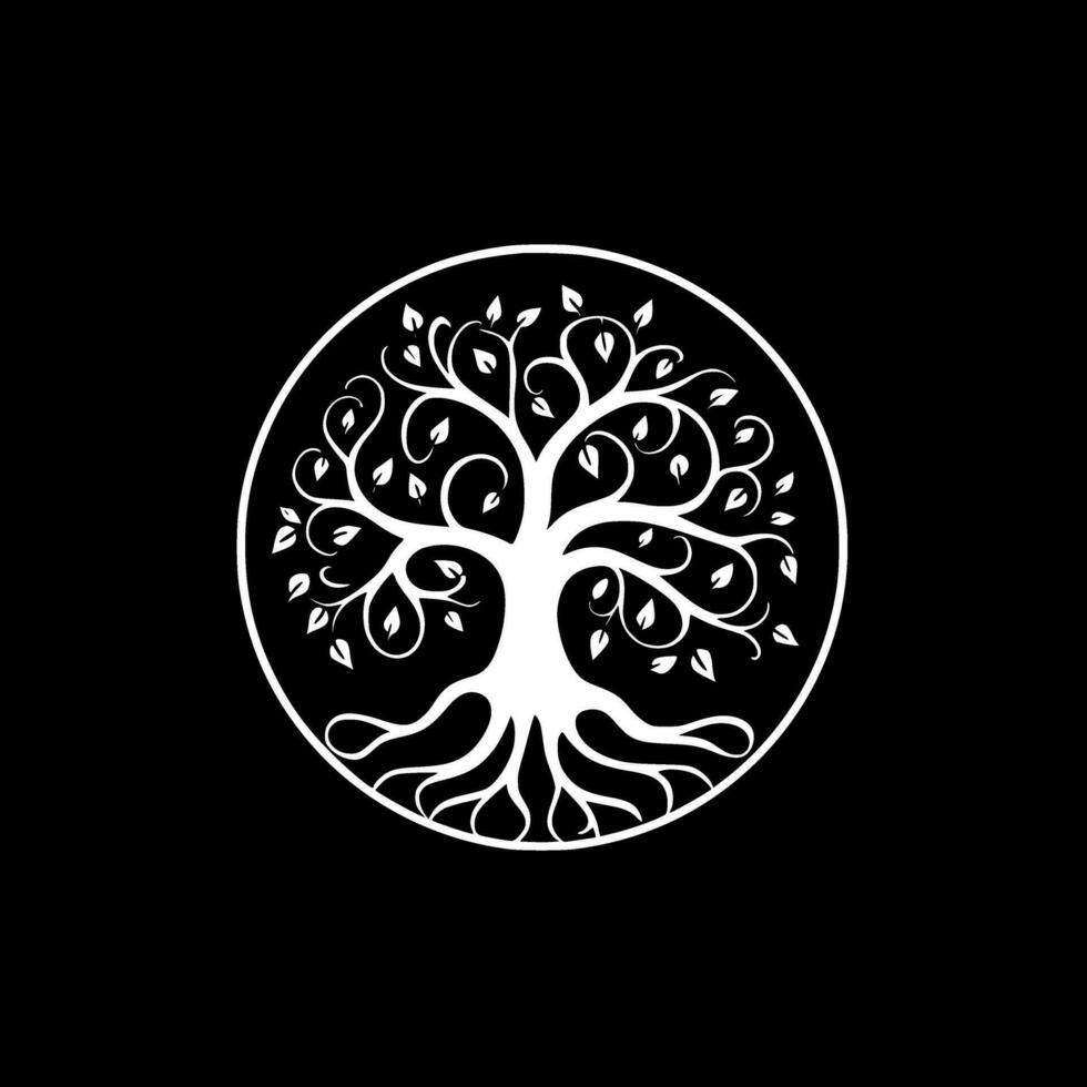 Tree, Minimalist and Simple Silhouette - Vector illustration