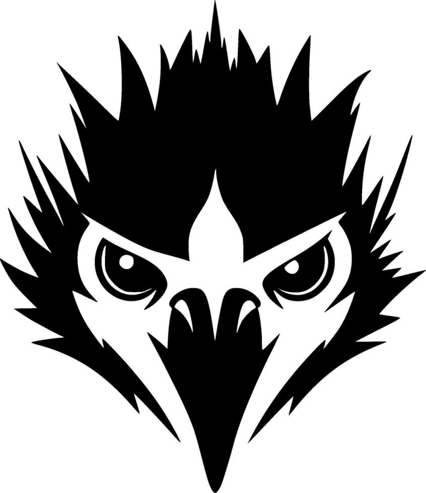 Vulture - Black and White Isolated Icon - Vector illustration