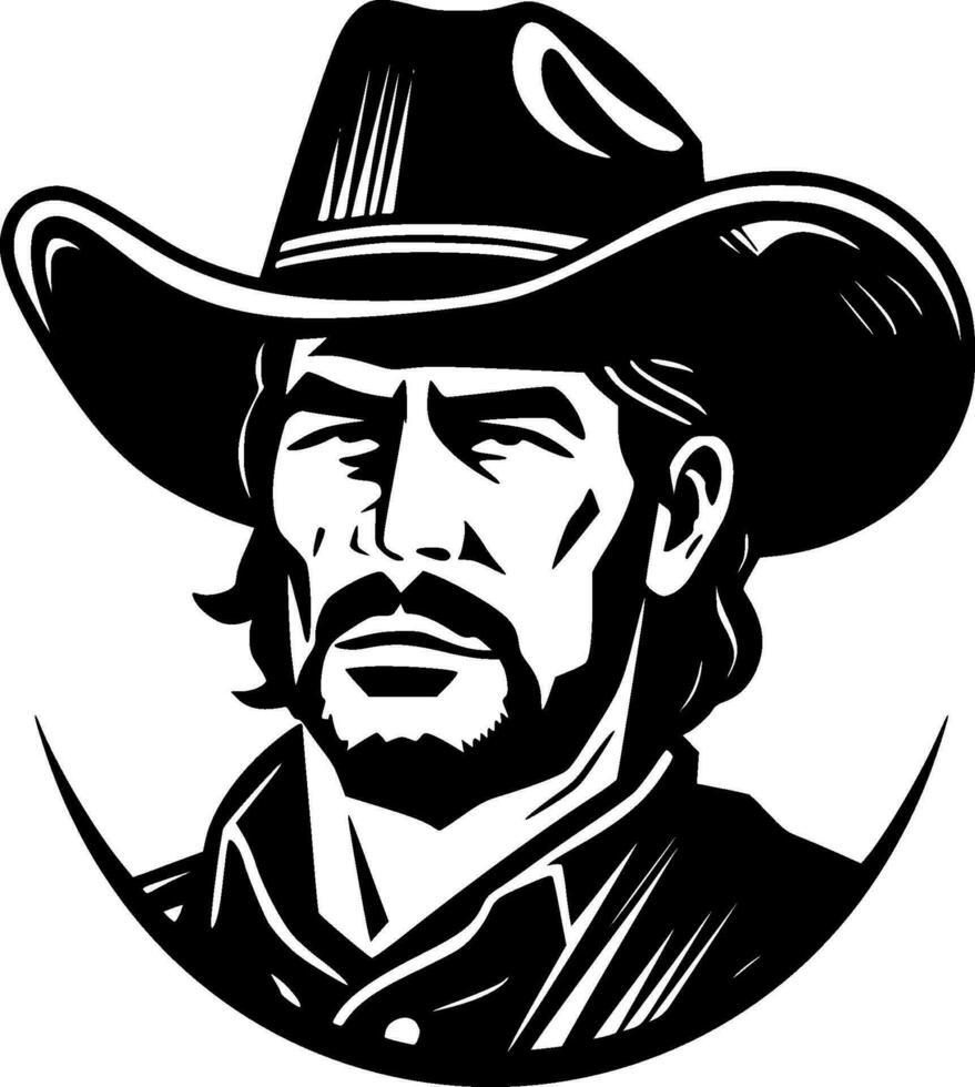 Western, Minimalist and Simple Silhouette - Vector illustration