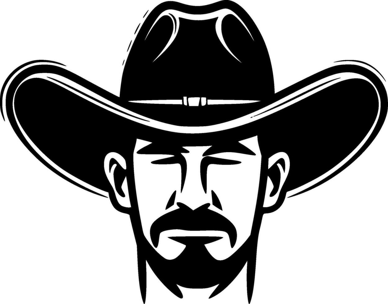 Western, Black and White Vector illustration