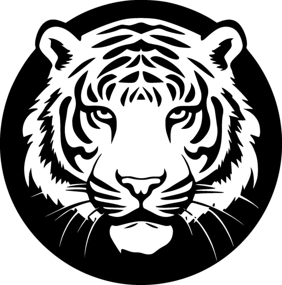 tigre, minimalista y sencillo silueta - vector ilustración