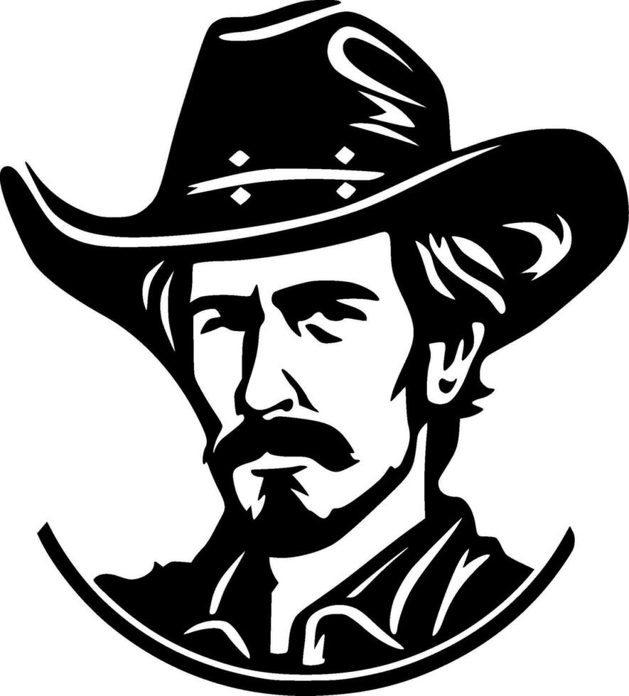 Western - Minimalist and Flat Logo - Vector illustration