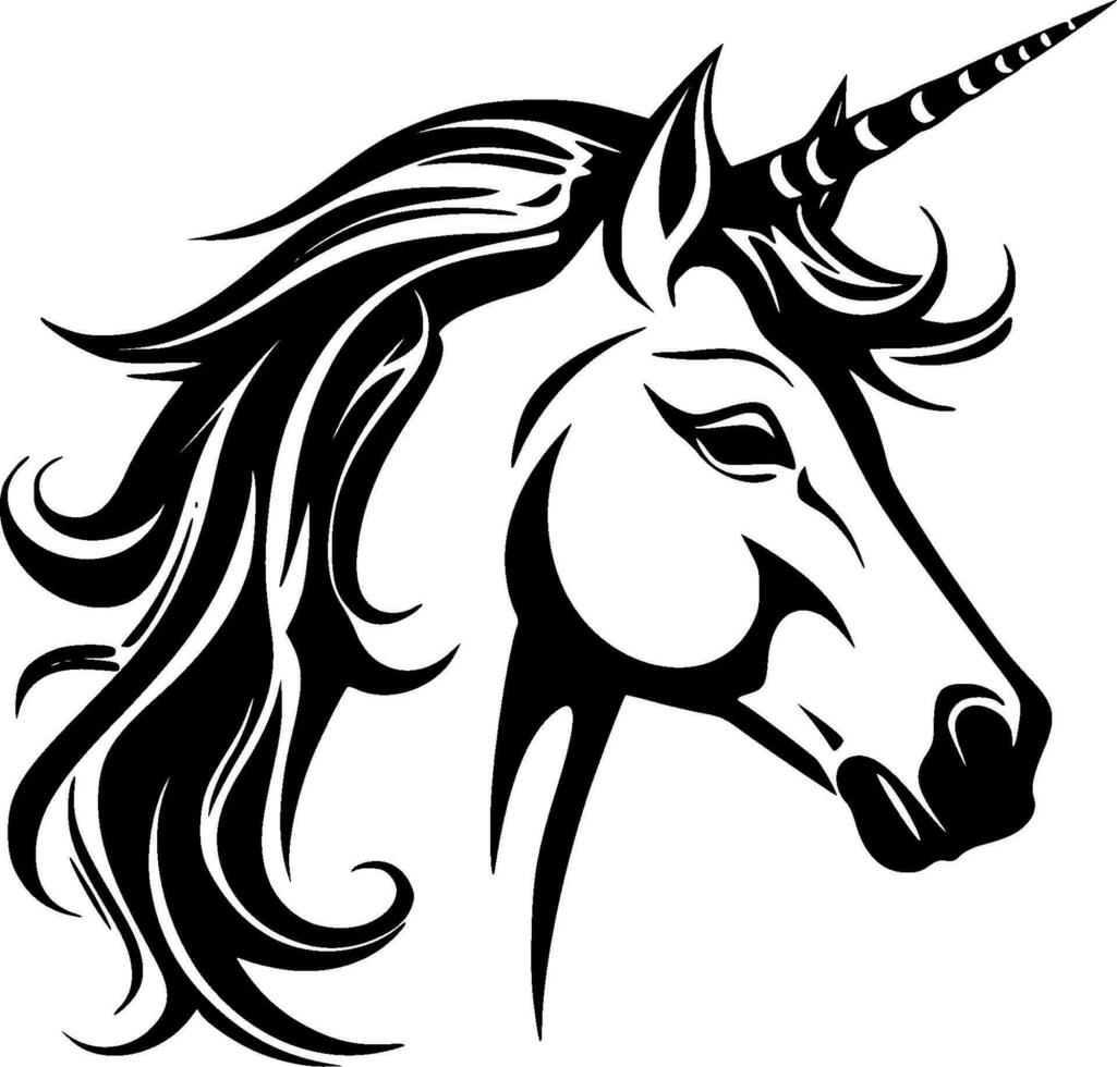 Unicorn, Minimalist and Simple Silhouette - Vector illustration