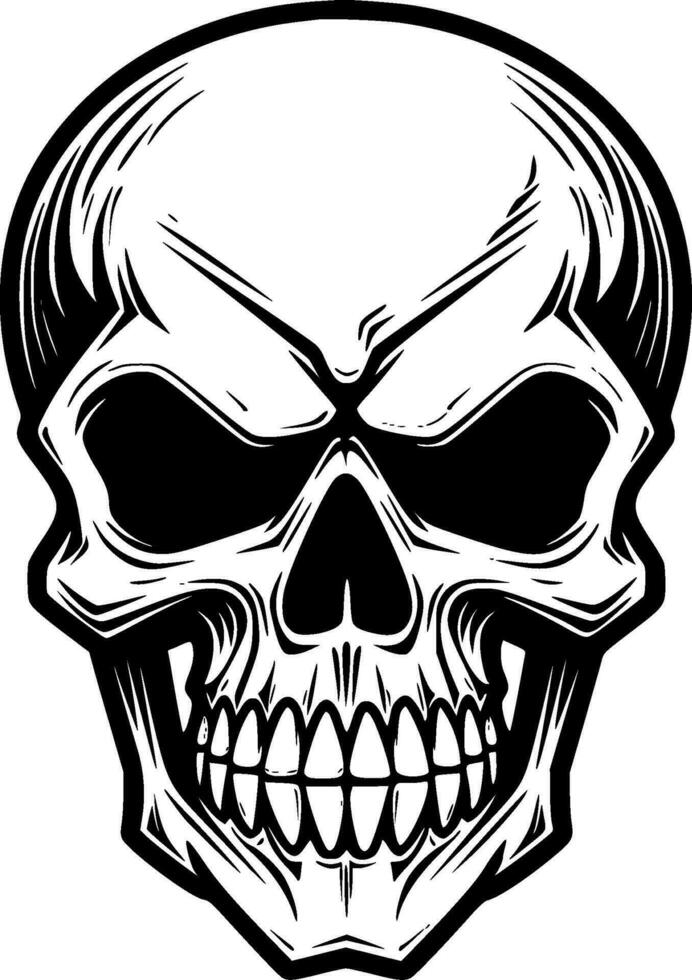 Skull, Minimalist and Simple Silhouette - Vector illustration