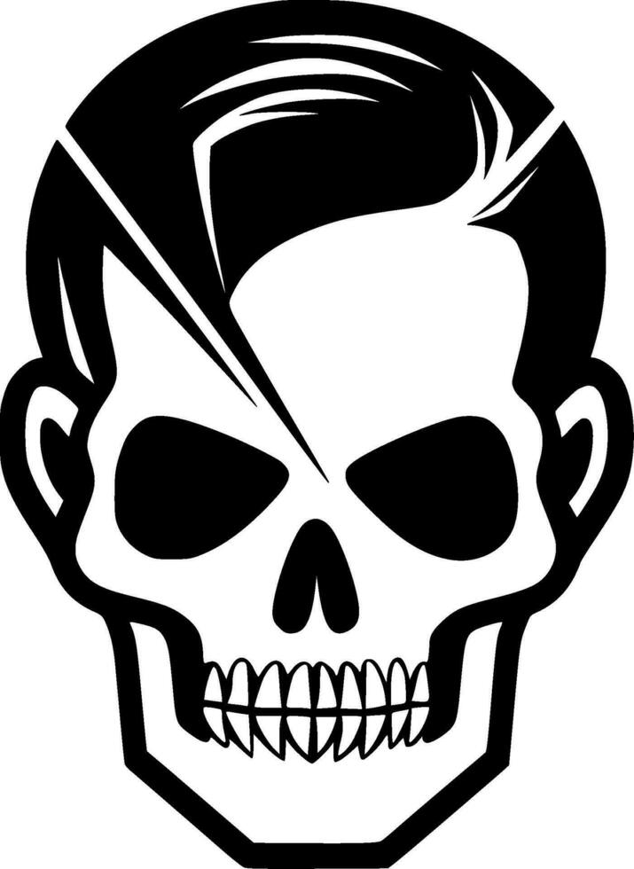 Skull - Black and White Isolated Icon - Vector illustration