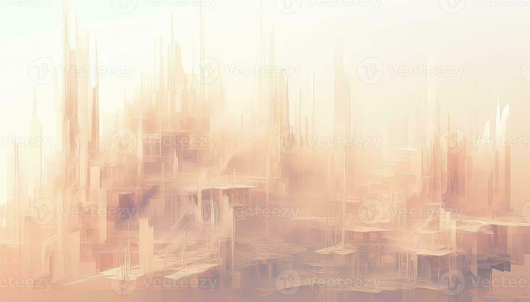 Mirror Rooms of Nature 3D Floating Skyline and Pastel Landscape AI generated photo