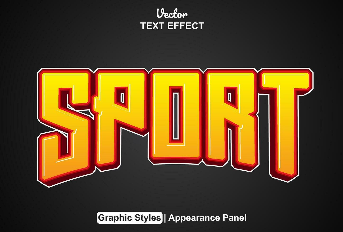 sport text effect with sensational orange style and editable vector