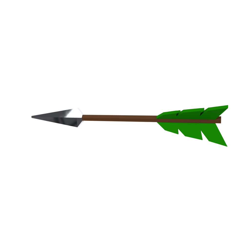 an arrow with a green tip on a transparent background png