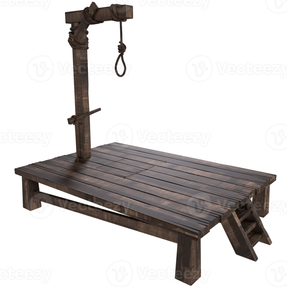 a wooden platform with a rope hanging from it png