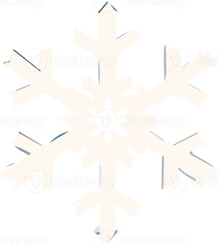 Crystal Snowflake AI Generative png