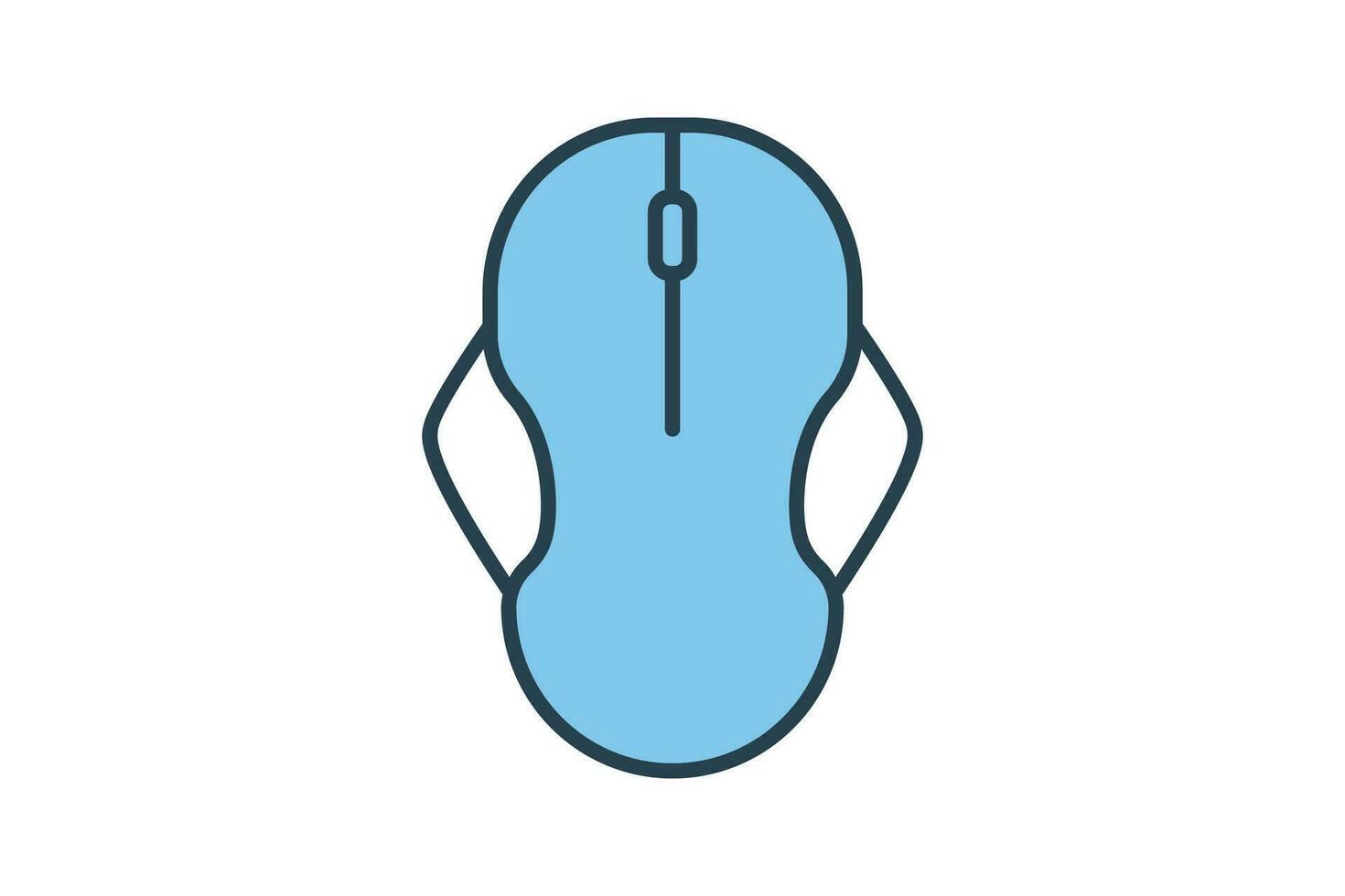 computer mouse icon. icon related to device, computer technology. Flat line icon style. Simple vector design editable