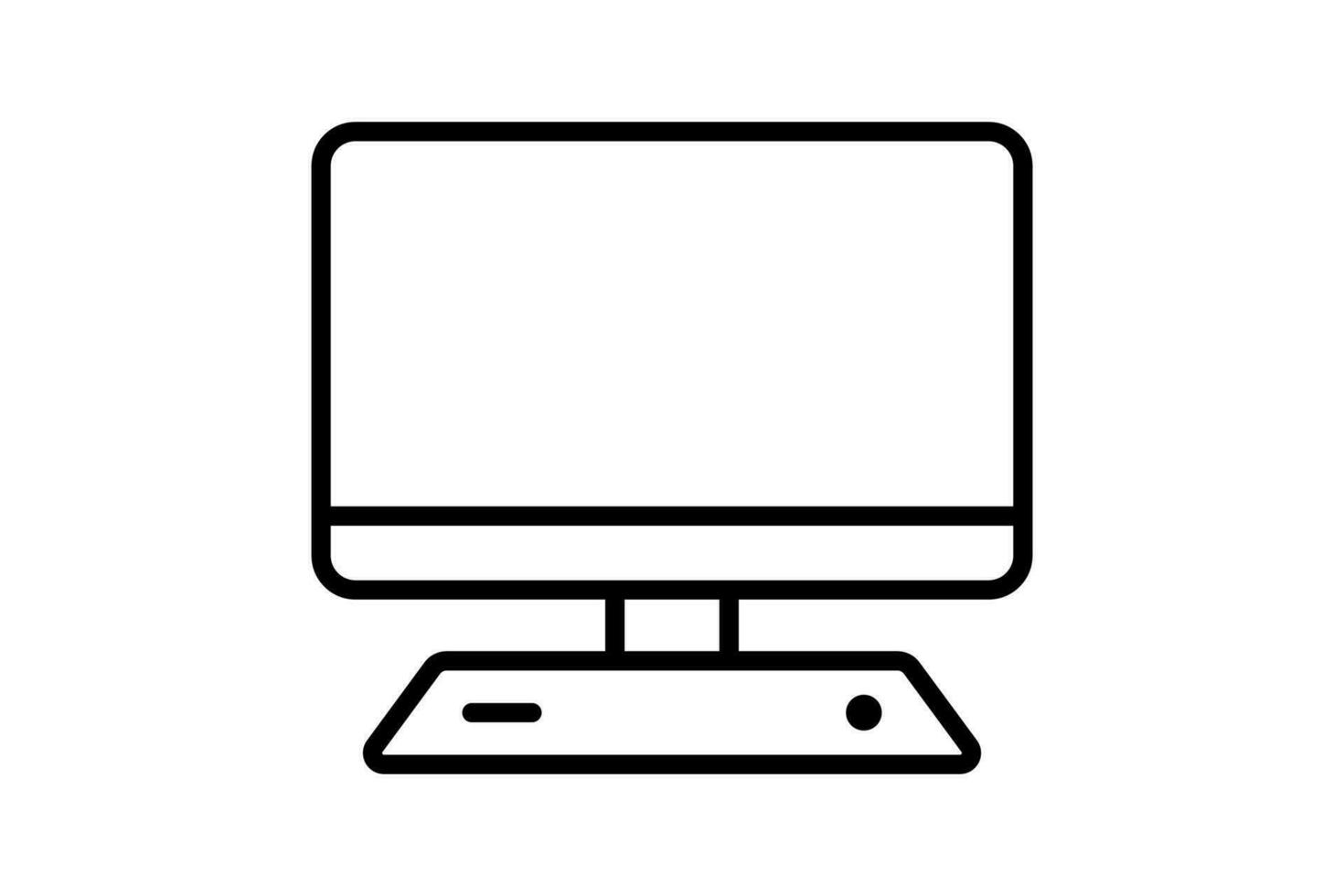 monitor display icon. icon related to device, computer technology. Line icon style. Simple vector design editable