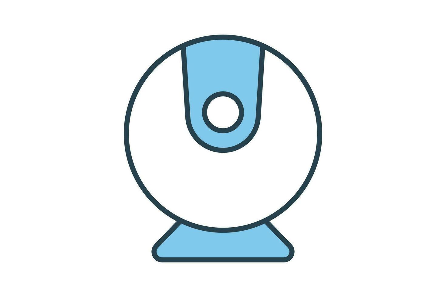 web camera icon. icon related to device, computer technology. flat line icon style. simple vector design editable