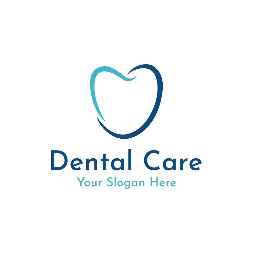 Creative dental abstract logo template design. Logo for dentist, clinic center, dental care and business. vector