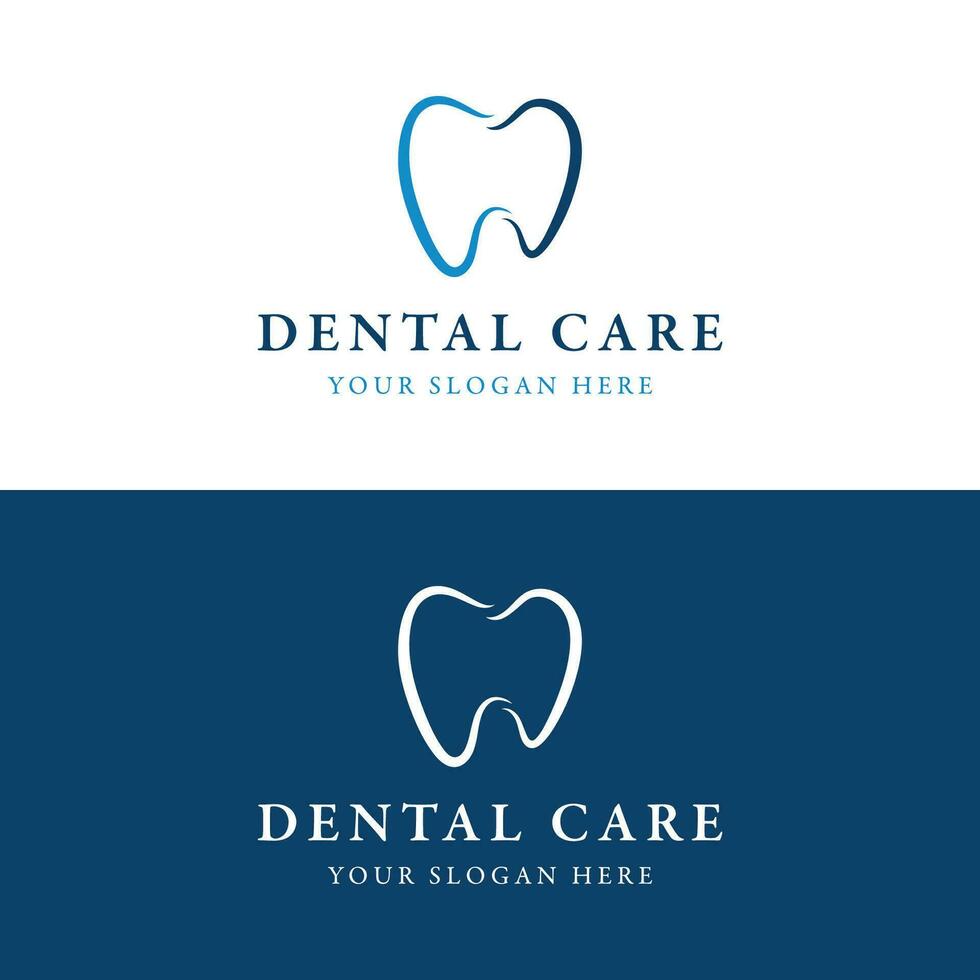 Creative dental abstract logo template design. Logo for dentist, clinic center, dental care and business. vector