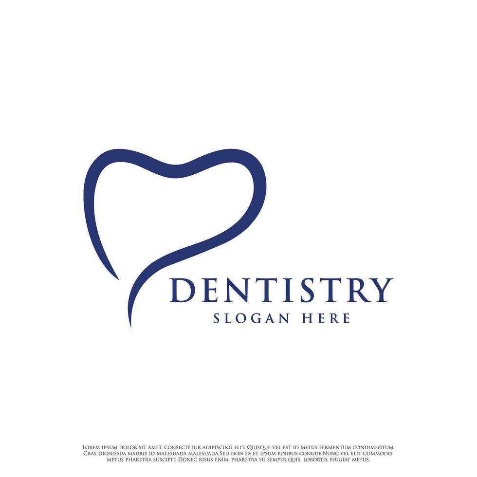 Creative dental abstract logo template design. Logo for dentist, clinic center, dental care and business. vector