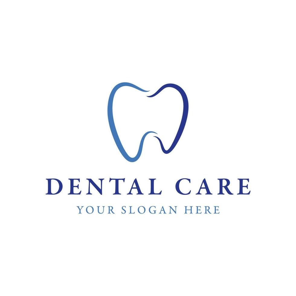 Creative dental abstract logo template design. Logo for dentist, clinic center, dental care and business. vector