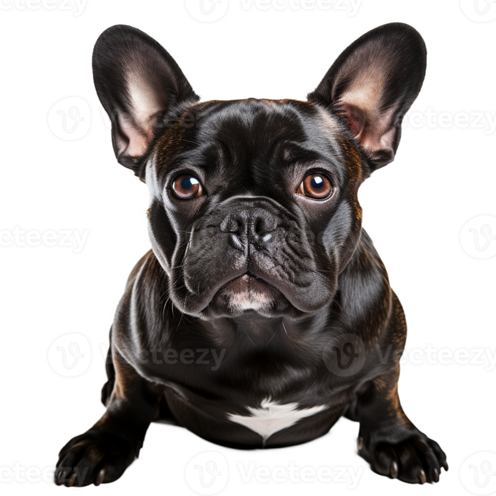 AI Generative black dog  on transparent background AI generative png