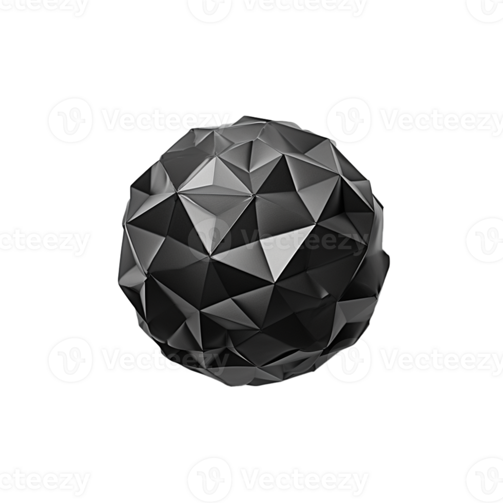 AI Generative black Paper ball on transparent background , AI generative png