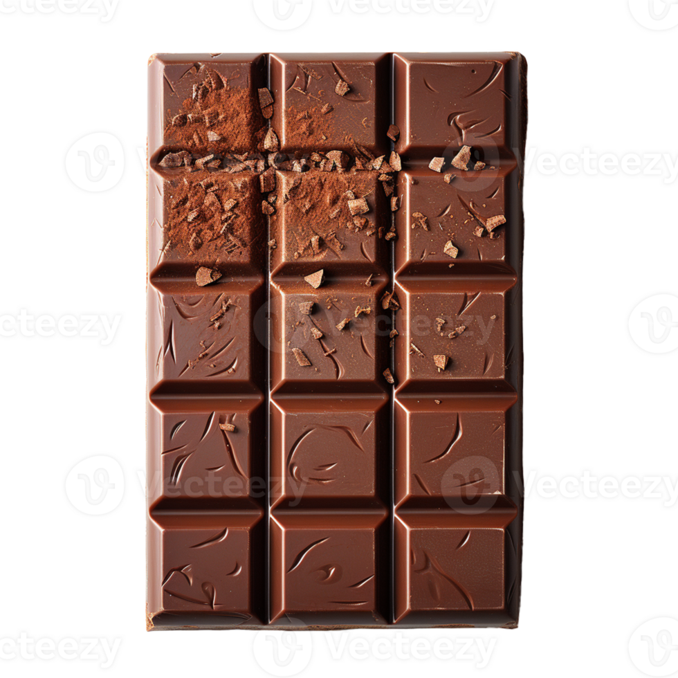 AI Generative chocolate bar on transparent background , AI generative png