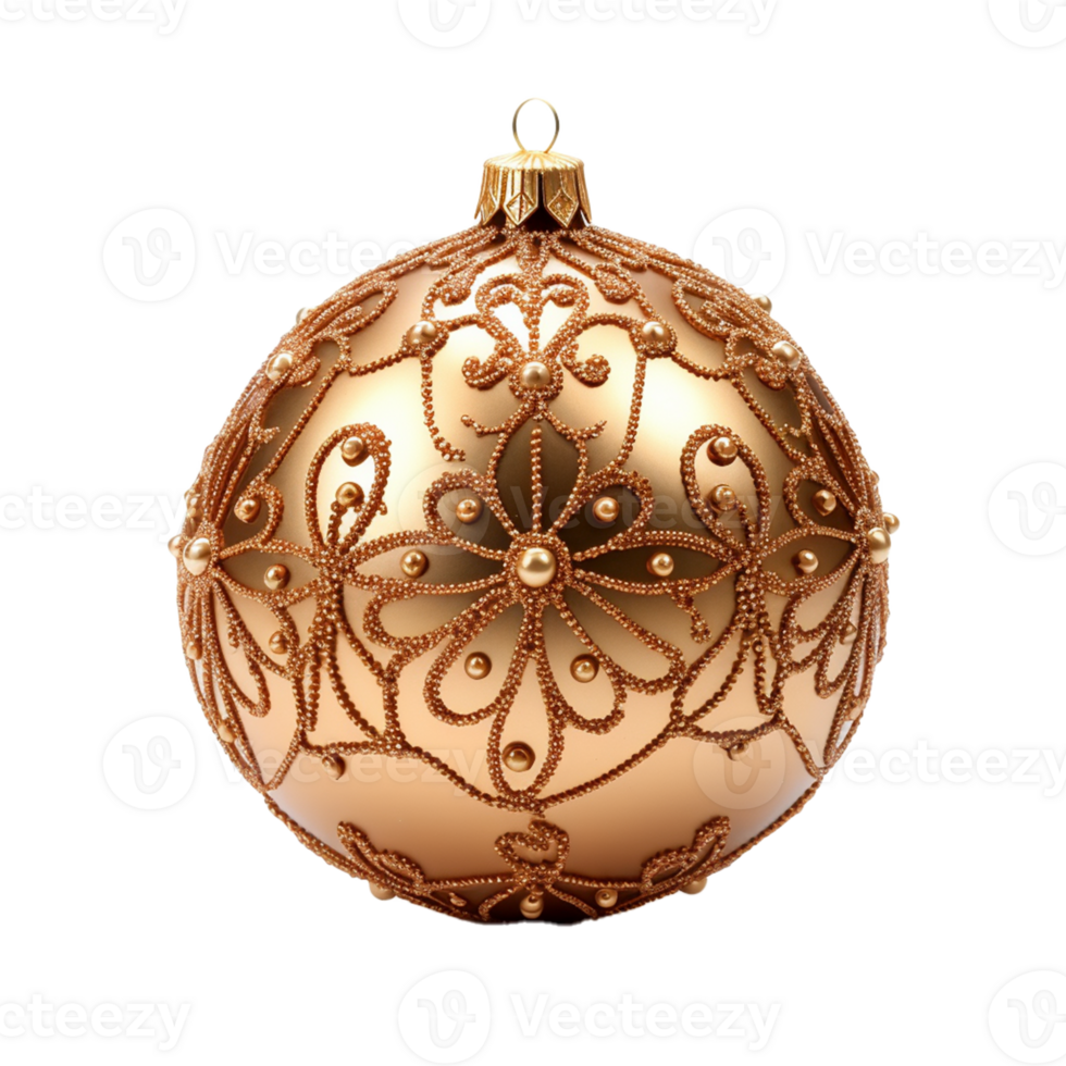 AI Generative Red Christmas Ball Ornaments  on transparent background AI generative png