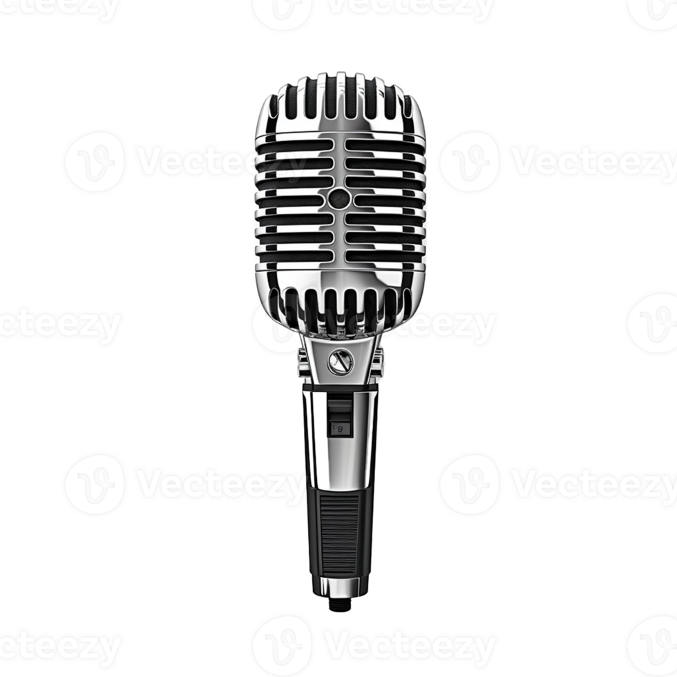 AI Generative microphone speaker  on transparent background, AI generative png