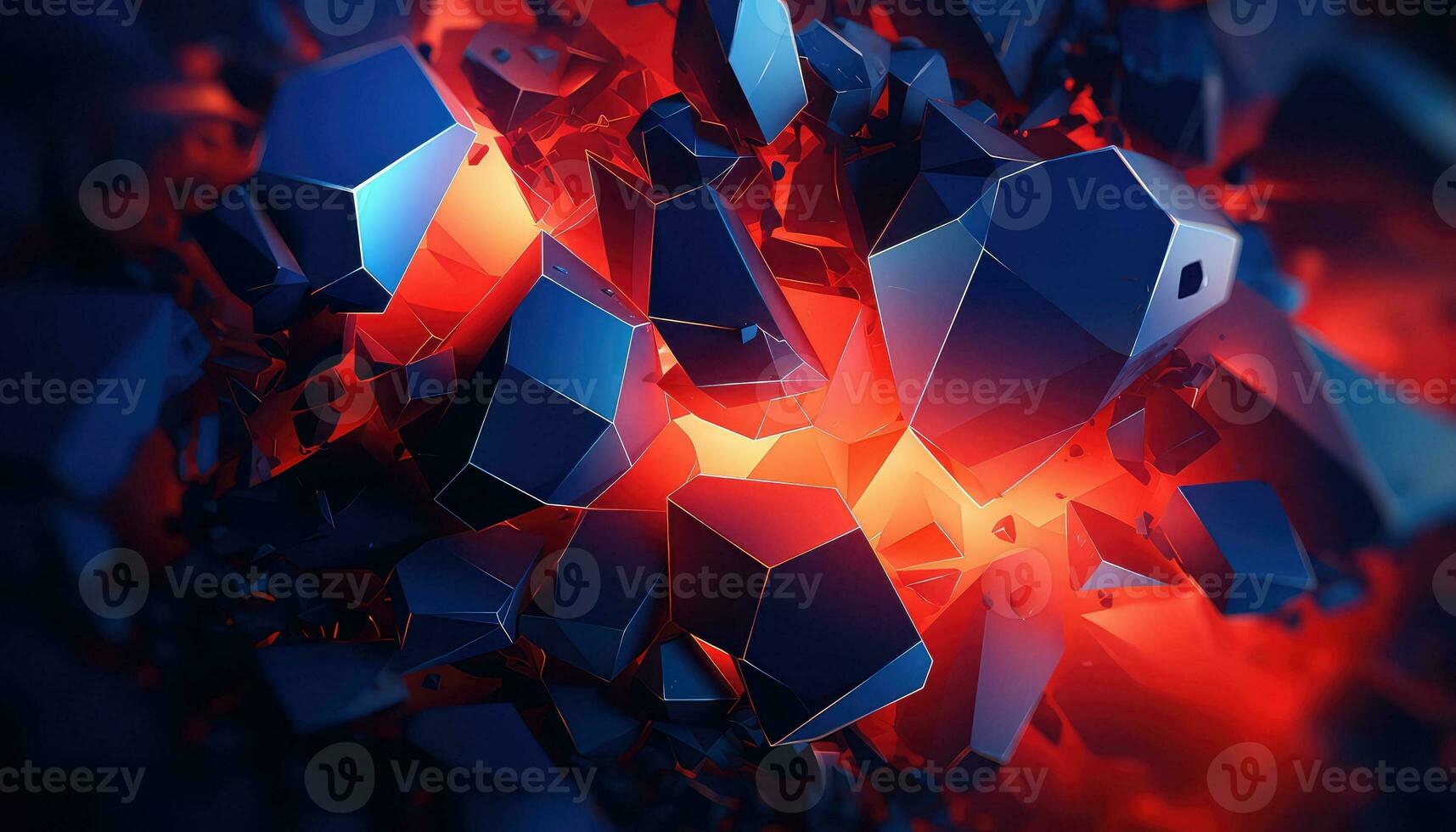 A Symphony of Random Abstract Shapes AI generated photo